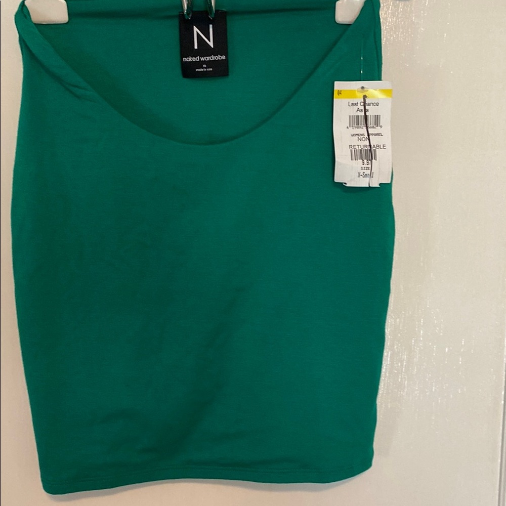 Naked Wardrobe Emerald Green Sleeveless Top